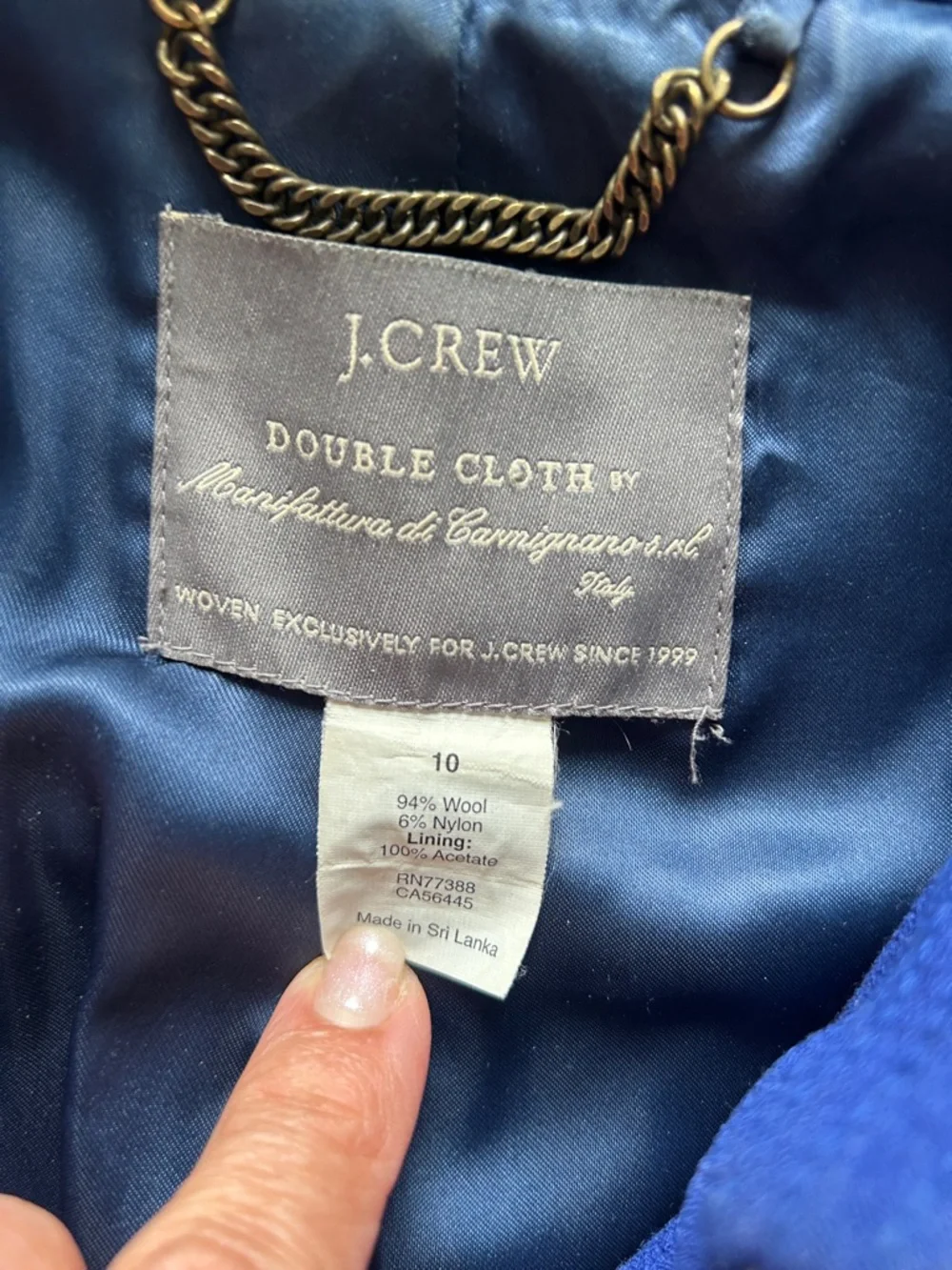 J. Crew Women’s Wool Coat - Royal Blue, Italy - Picture 2 of 6